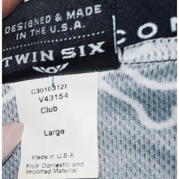 Twin Six Women's Large Cycling Bike JERSEY zip Genesis Team Metal Black White - Picture 4 of 4